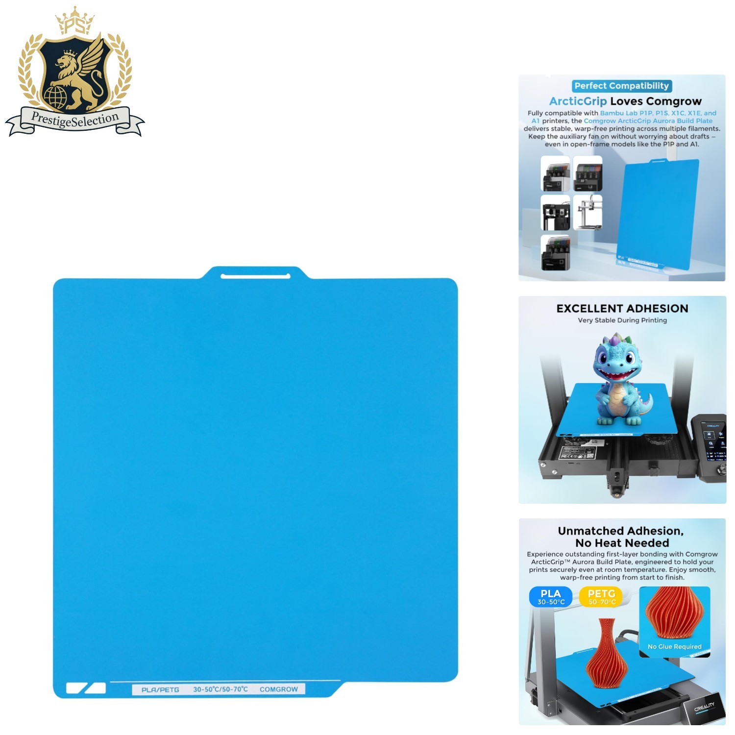 Frosted Matte Blue Build Plate 257x257mm for Bambu Lab A1/P1P/P1S/X1C/X1E