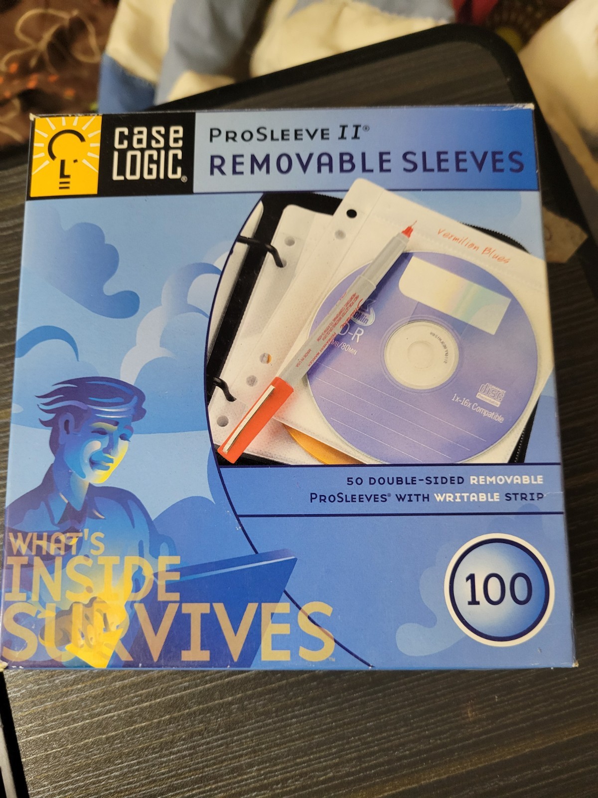 Case Logic PSR100 ProSleeve White Plastic CD/DVD/Blu-ray Disc Sleeves 