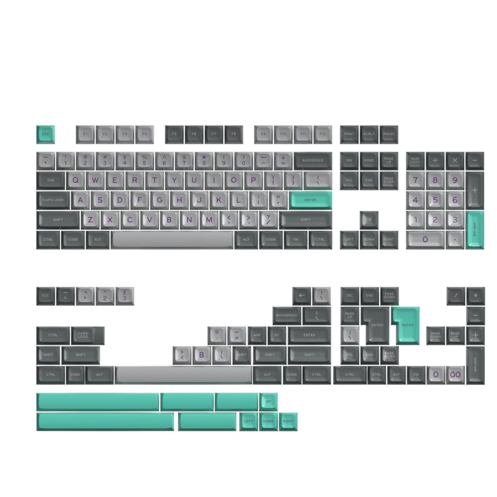 173 Keys PBT Cherry Profile Keycaps Set, Gaming Replacement Full Keys Anti‑We...