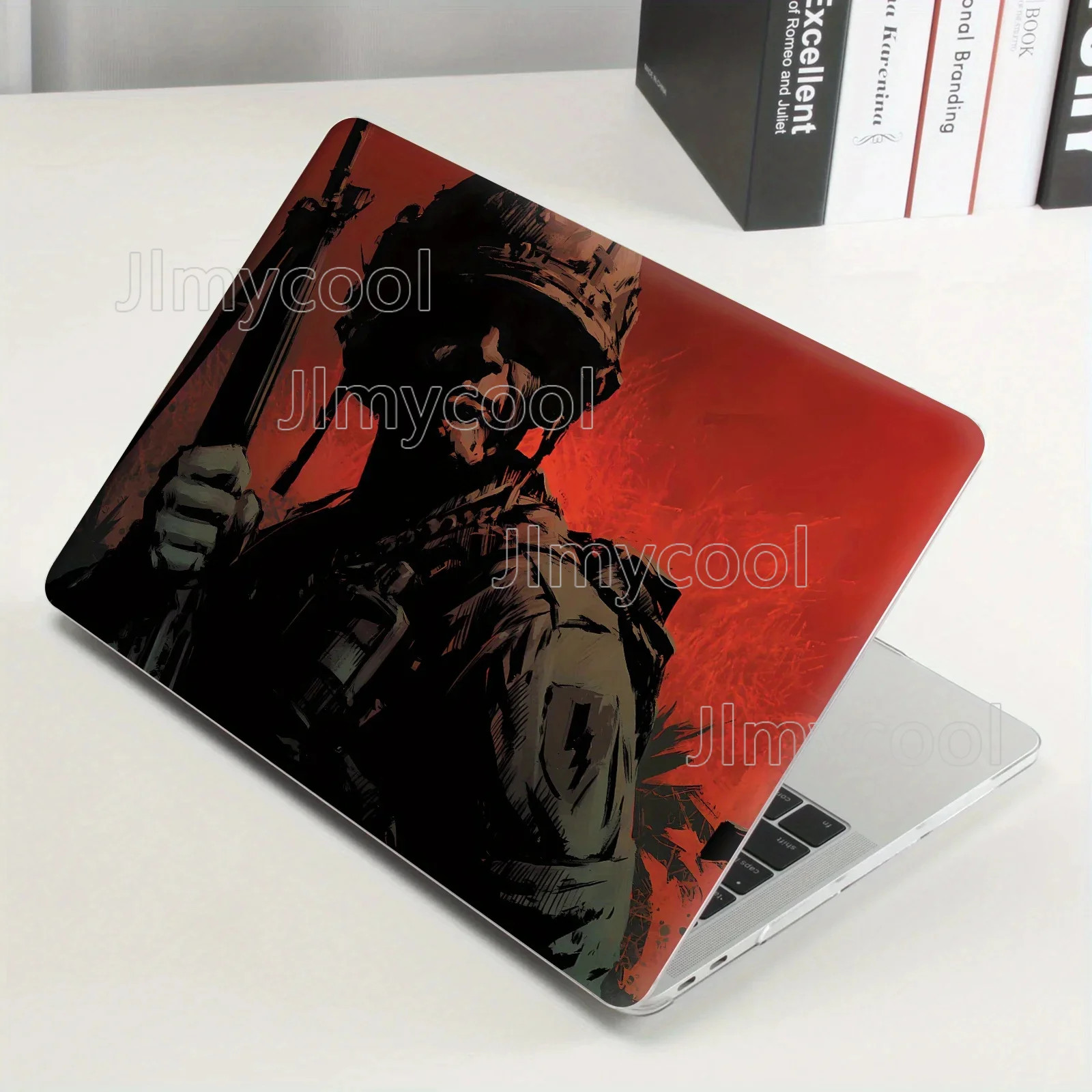 2 Pieces Warrior Style Rendered Laptop Skin 12-15.6 Laptop Case Stickers PVC
