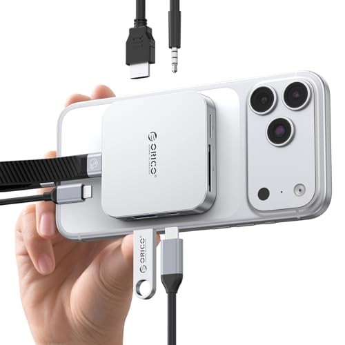 ORICO Magnetic M.2 SSD Docking Station 8-in-1 USB-C Hub MagSafe Silver R87242608