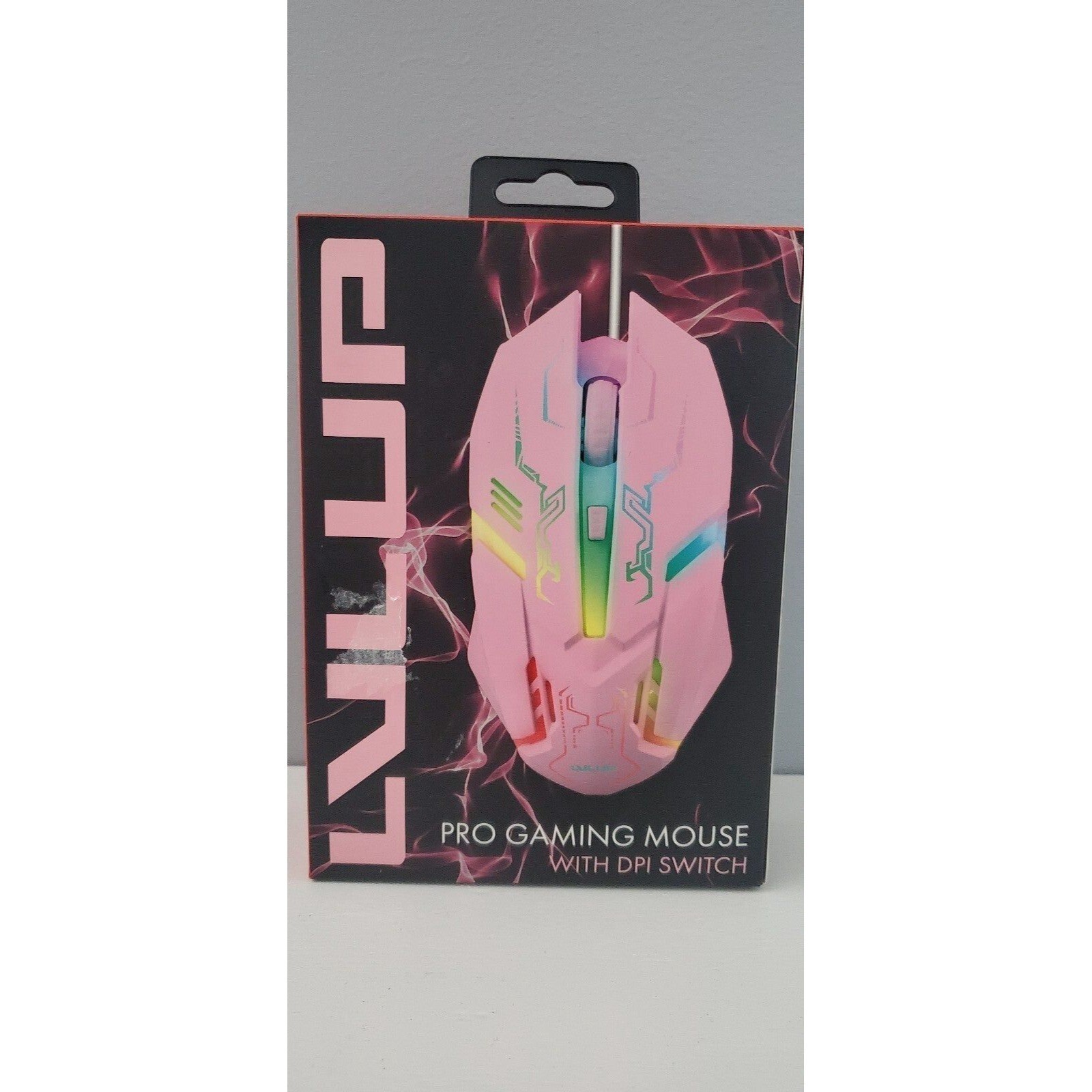 Brand New LVLUP Pro Gaming Mouse with DPI Switch (Pink)