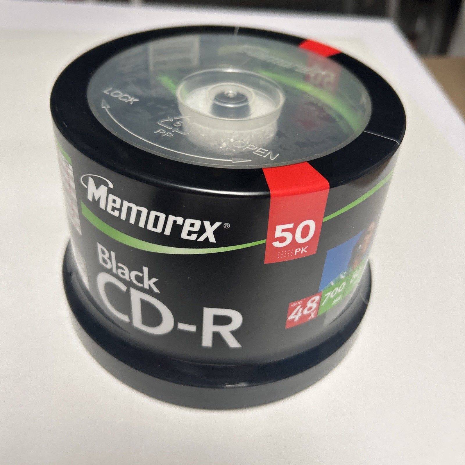 Memorex Recordable CD-R Black 700MB 80 Minute 50 Pack - New Factory Sealed