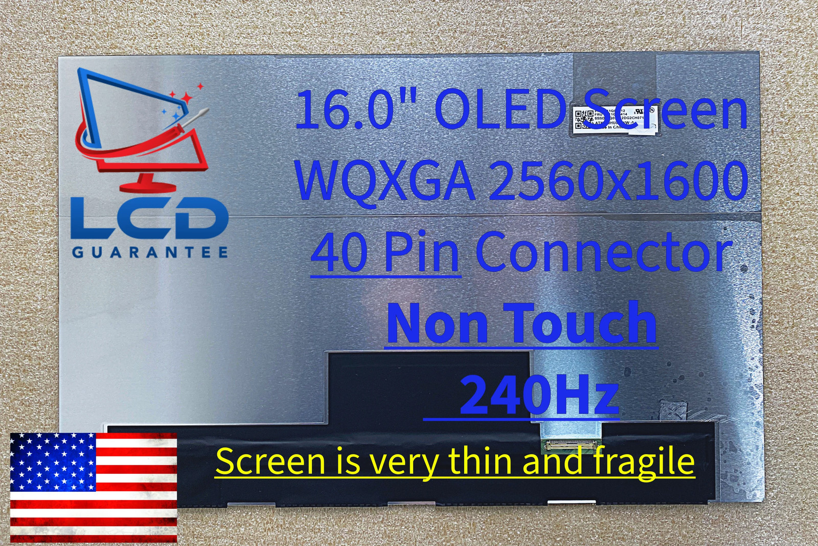 Samsung ATNA60HU01 16" WQXGA 240Hz Non Touch Laptop OLED Screen
