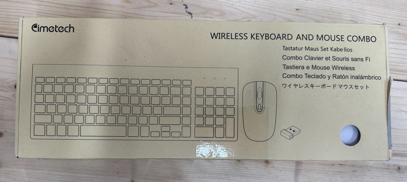 Cimetech KF10-TM002 Wireless Keyboard & Mouse Combo Full-Size Silver/Grey