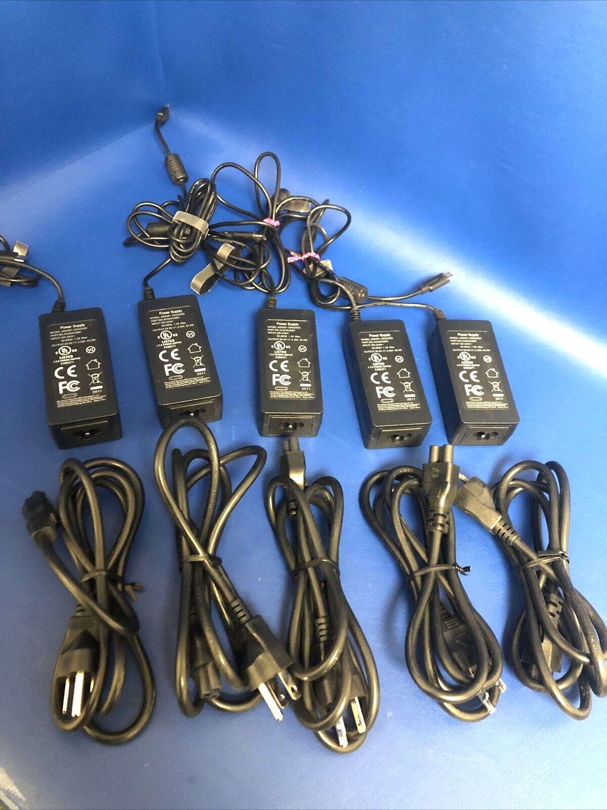 LOT OF 5X Replacement 45W USB-C AC Power Supply Adapters AD0481-2002250D/MINT