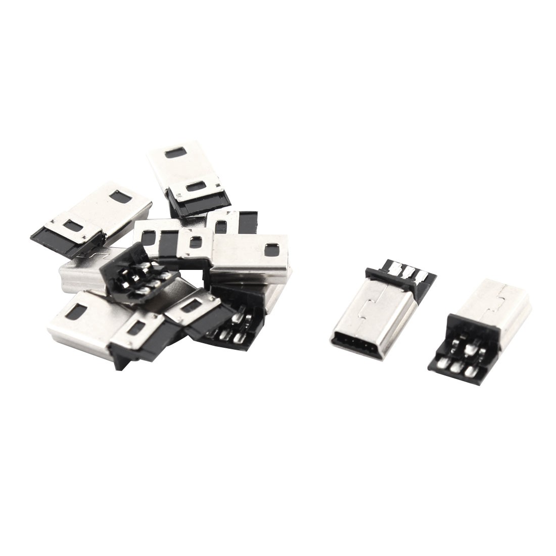 5 Pairs Mini USB 5 Pin B Male Connector Replacement Port Solder Repair Part