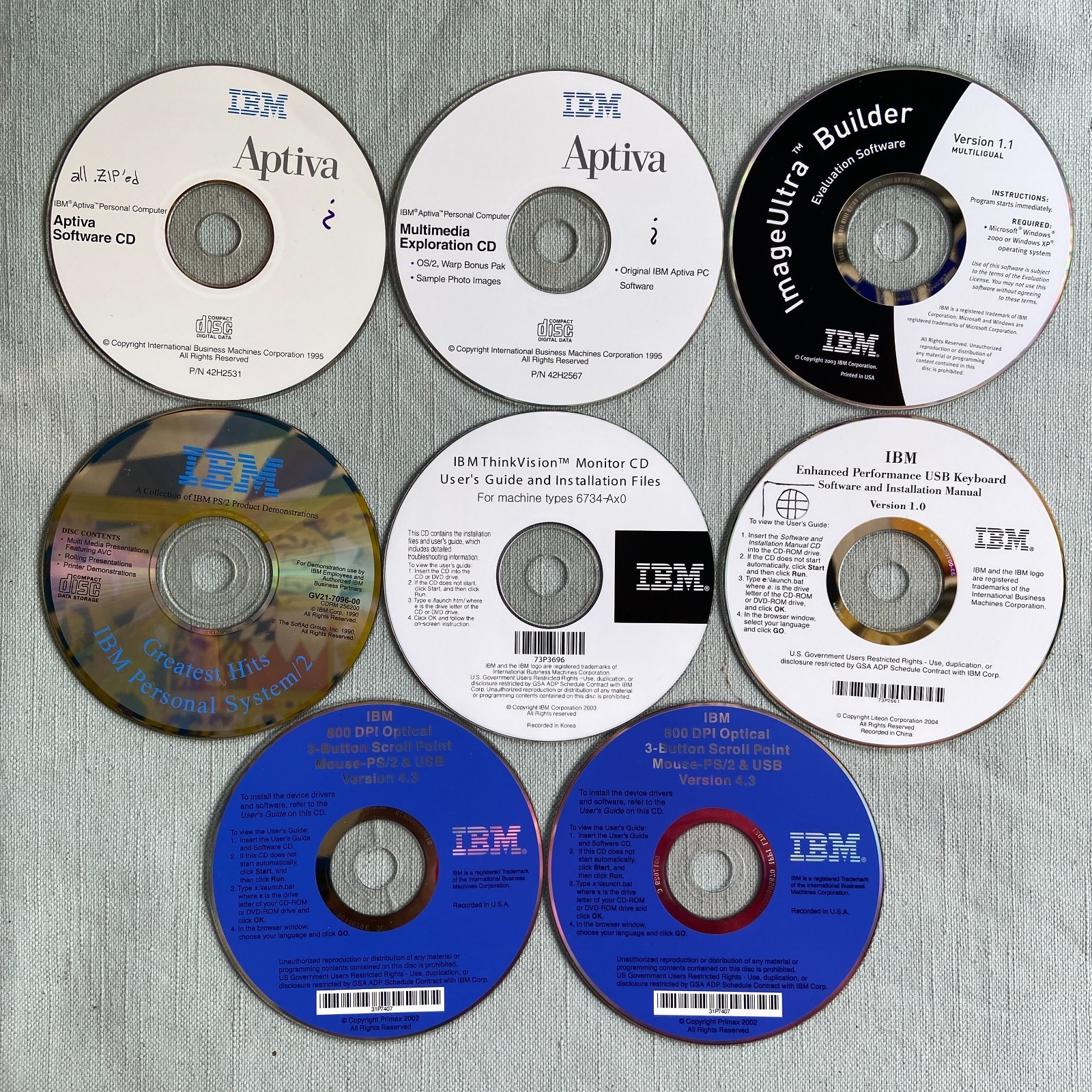 IBM PC CD Software Aptiva ImageUltra Builder Thinkvision Product Demos Drivers