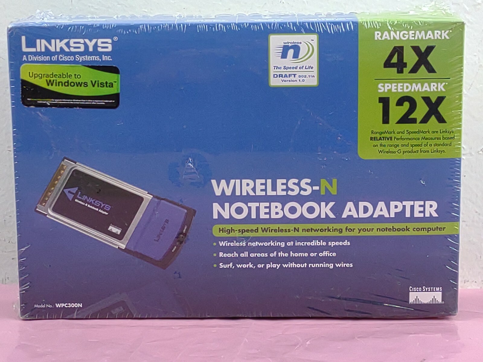 Cisco-Linksys WPC300N Wireless N G B PCMCIA Network Adapter Notebook Adaptor NEW