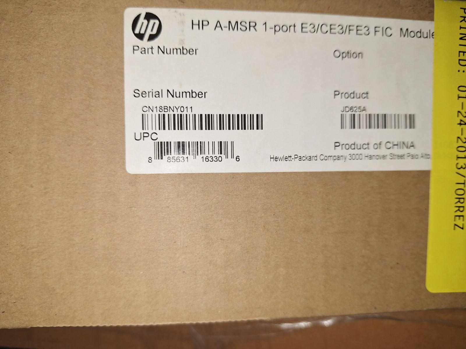 JD625A HPE  expansion module  Flexible Interface Card (FIC)  NEW Quantity