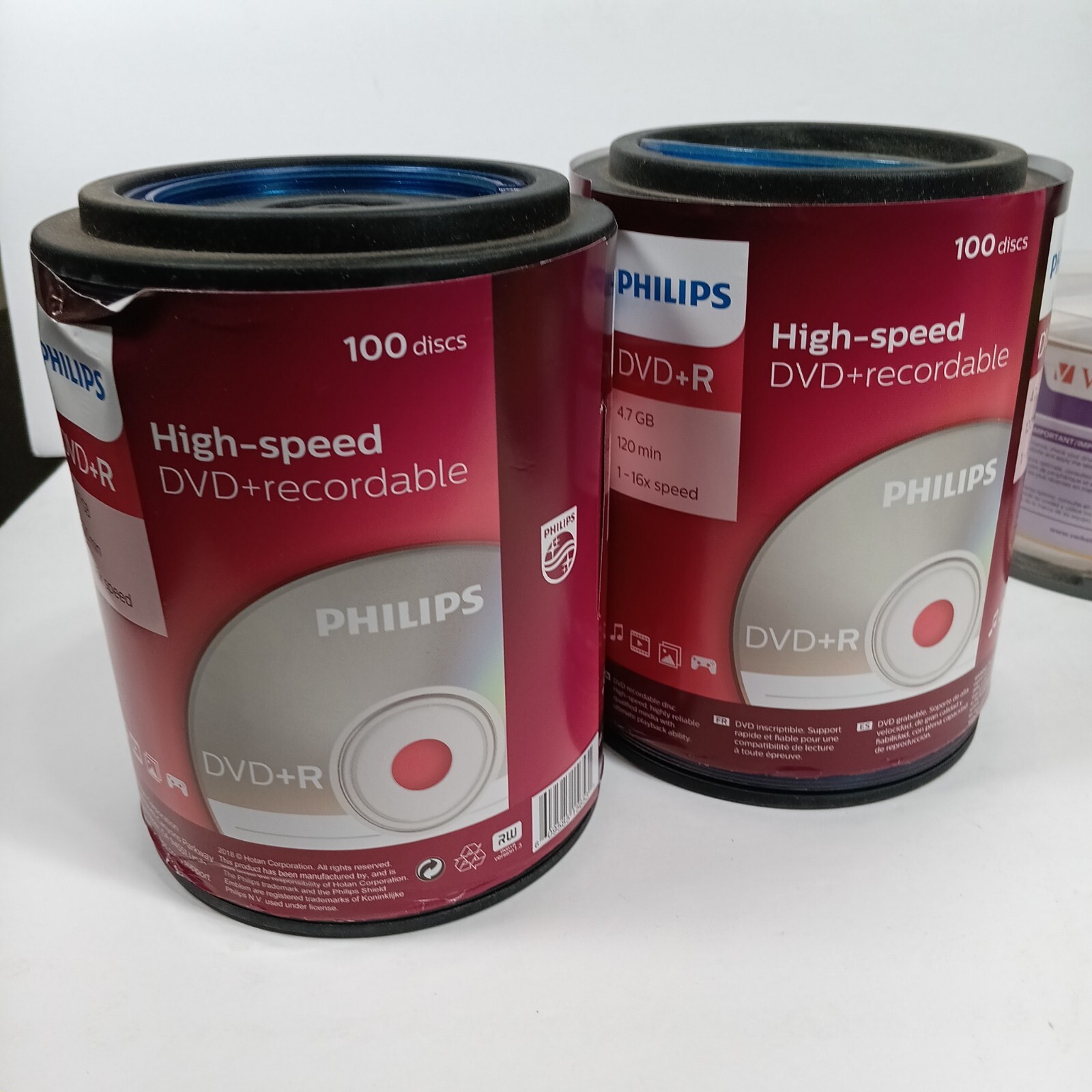 100 PHILIPS Blank 16X DVD-R DVDR Branded Logo 4.7GB Media Disc lot of 2