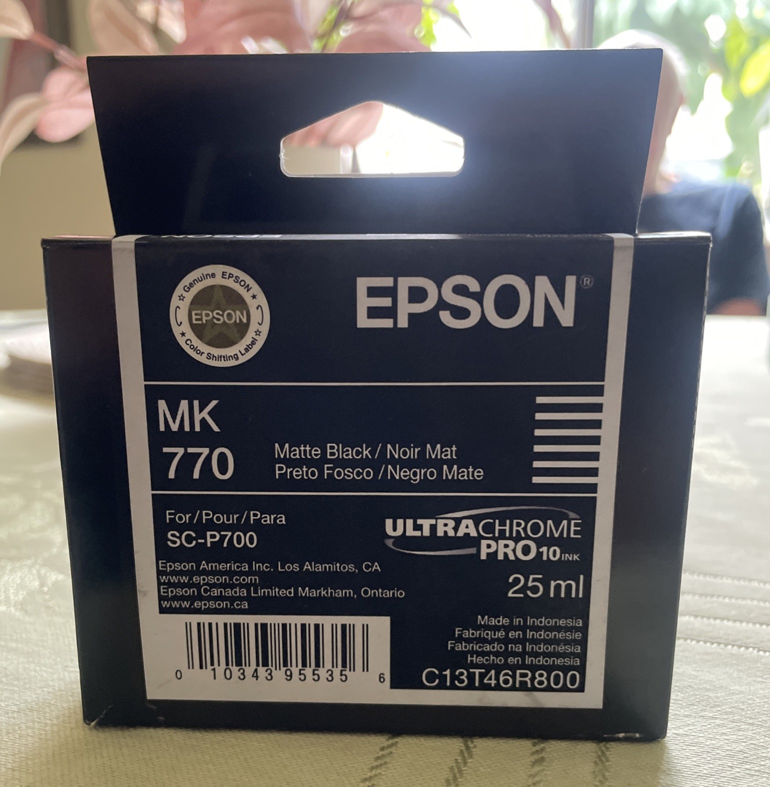 GENUINE EPSON #770 Matte Black INK T46R8 SURECOLOR SC-P700 25ml Sealed