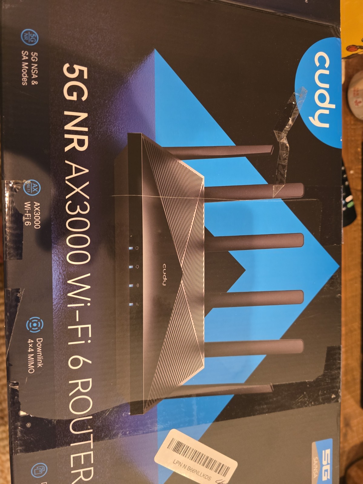Cudy 5g NR AX3000 Wi-Fi 6 Router Model P5 With Dual Nano-Sim Card Slots