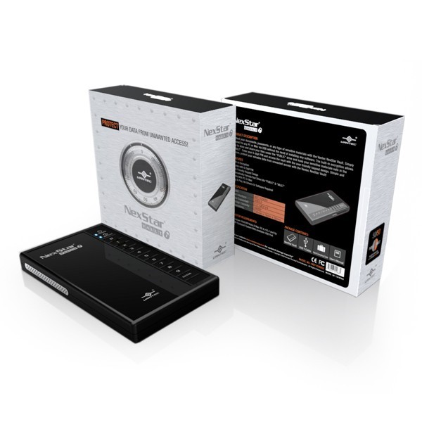 Lot 2 Vantec NexStar Vault -  SATA Hard Drive Portable Data Security Enclosure