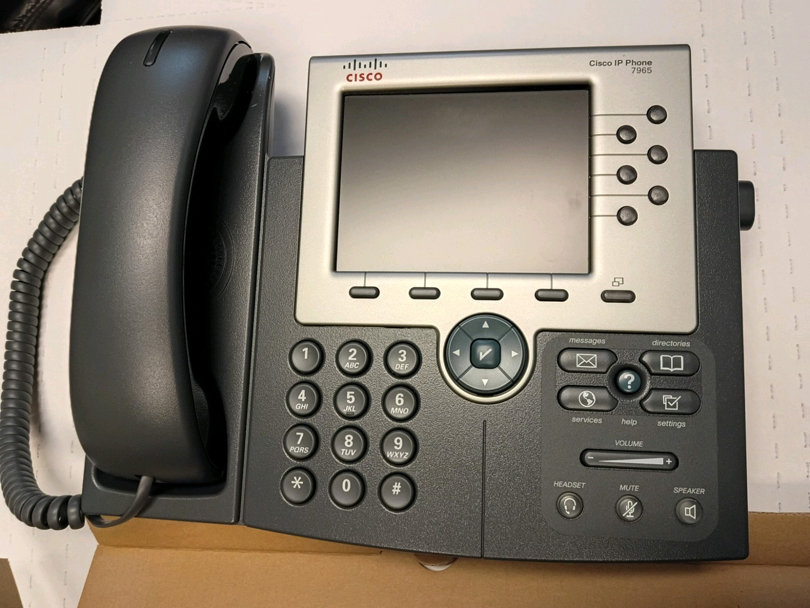 Cisco Phone CP-7965 IP Color Display Base Handset Gray