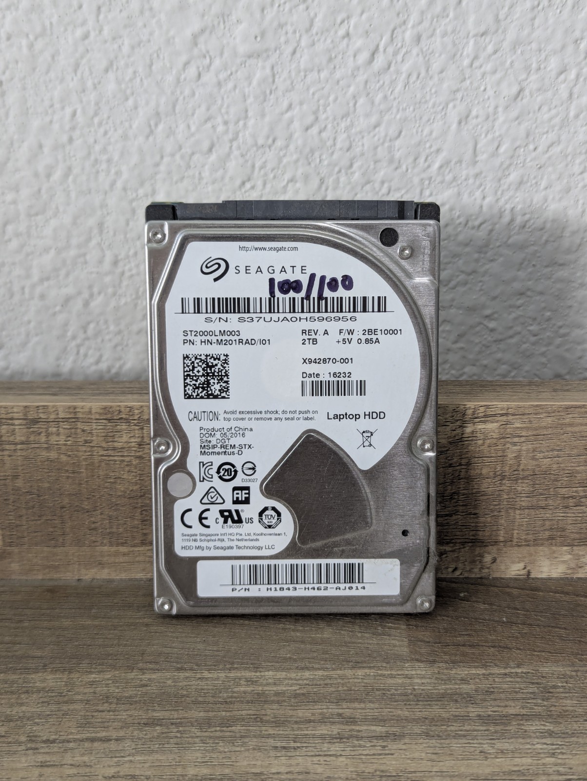 SEAGATE 2TB 2.5" LAPTOP HDD HARD DRIVE ST2000LM003 HN-M201RAD 