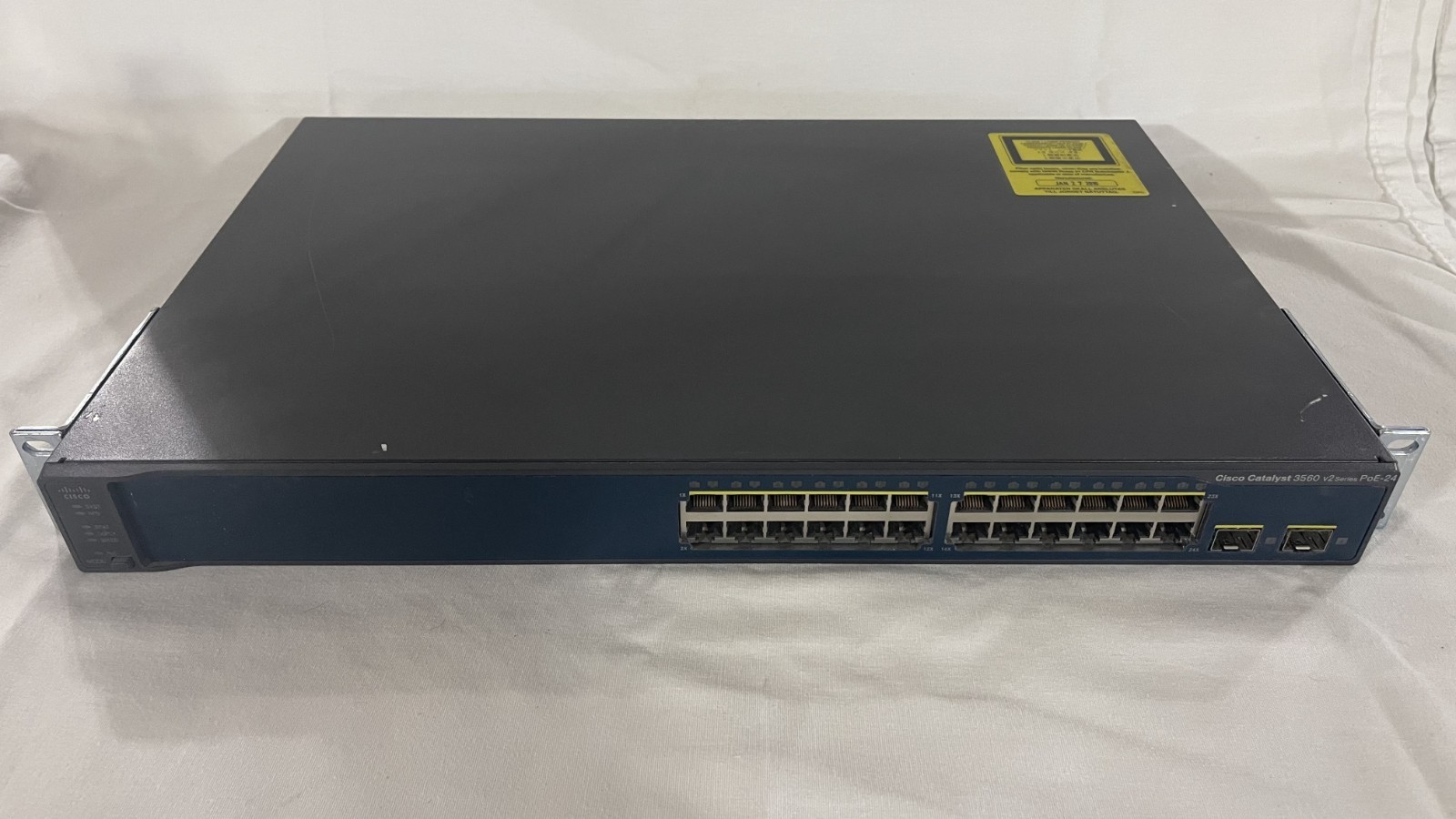 Cisco Catalyst 3560 24-Port Fast Ethernet PoE Switch WS-C3560V2-24PS-S With Ears