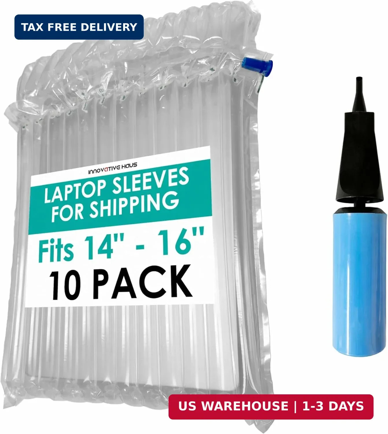 Innovative Haus Inflatable Laptop Protective Bags, 10 Pack, Fits 14-16 Inch