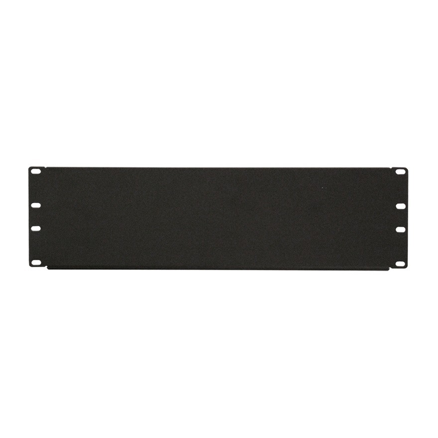 Royal Racks 3U Black Rack Face Plate Cover Panel 19" Matte Steel
