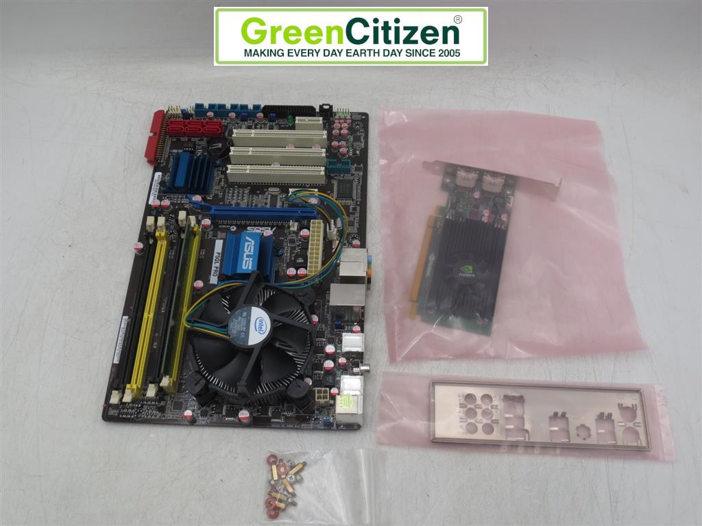 ASUS P5QL PRO Rev 1.02G LGA775 ATX Motherboard Pentium E5200 1GB RAM NVS 310