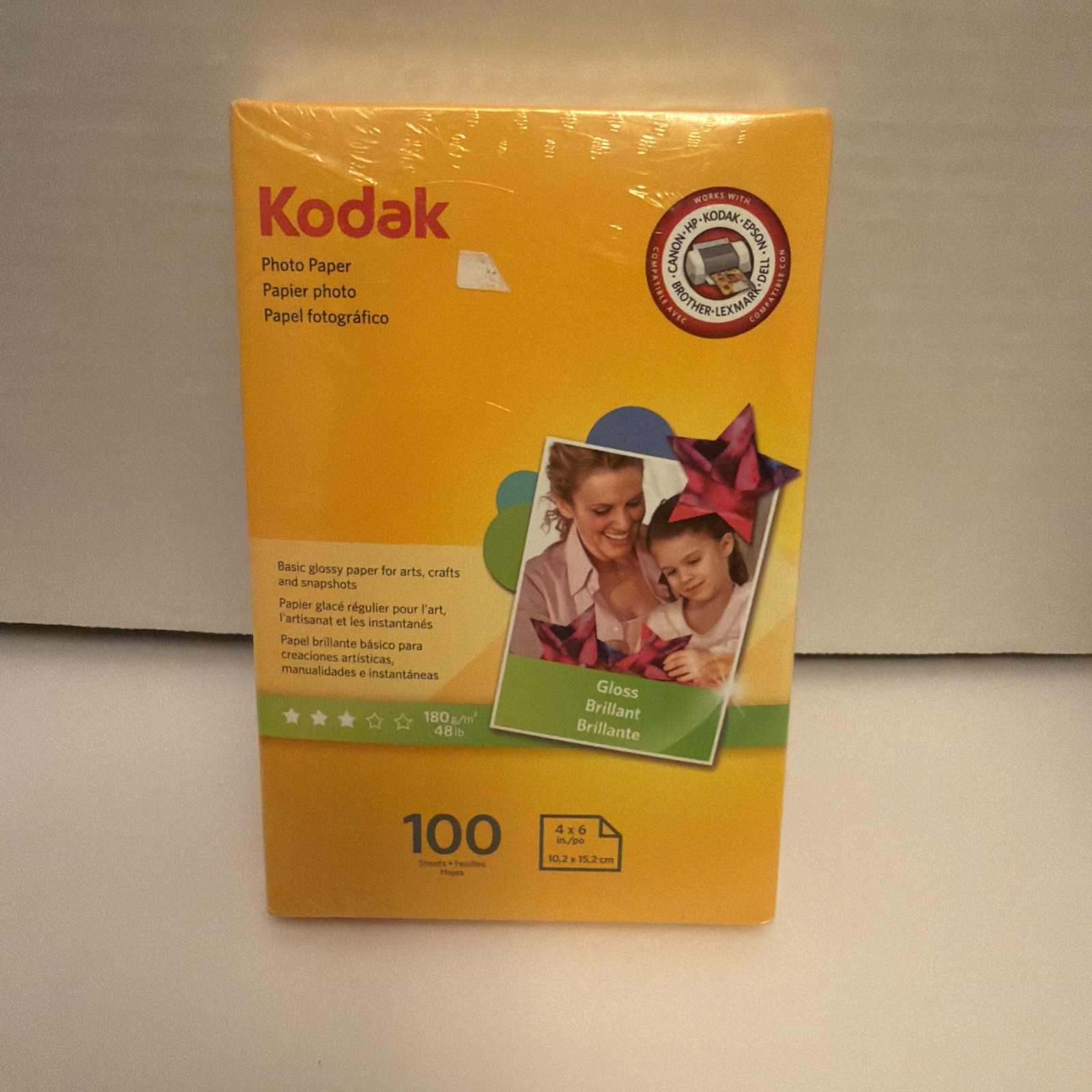 KODAK Photo Paper Basic Glossy 4x6 Inch 100 Sheets New