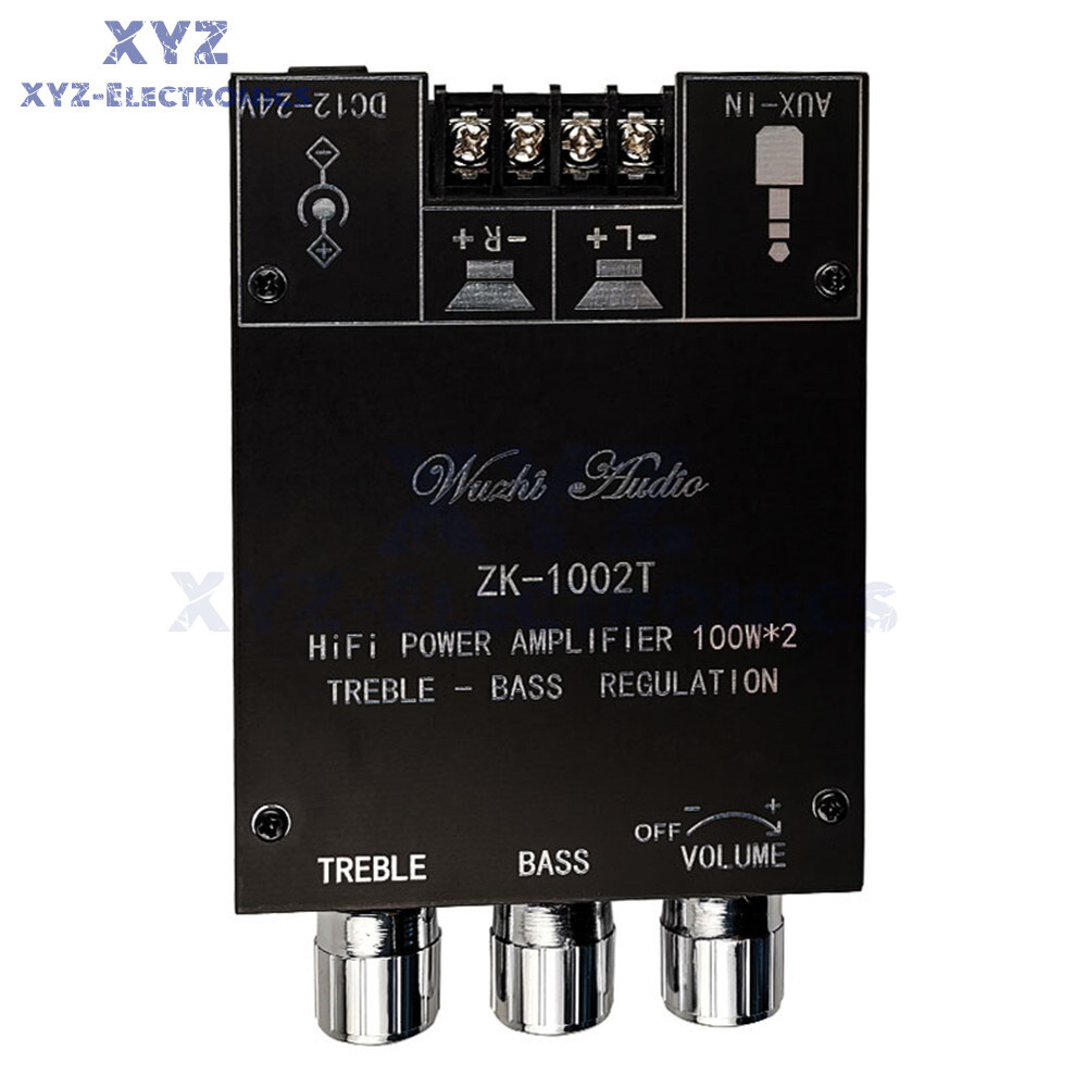 ZK-1002T Bluetooth 5.0 TPA3116 2 Channel 100WX2 Digital Audio Amplifier Module