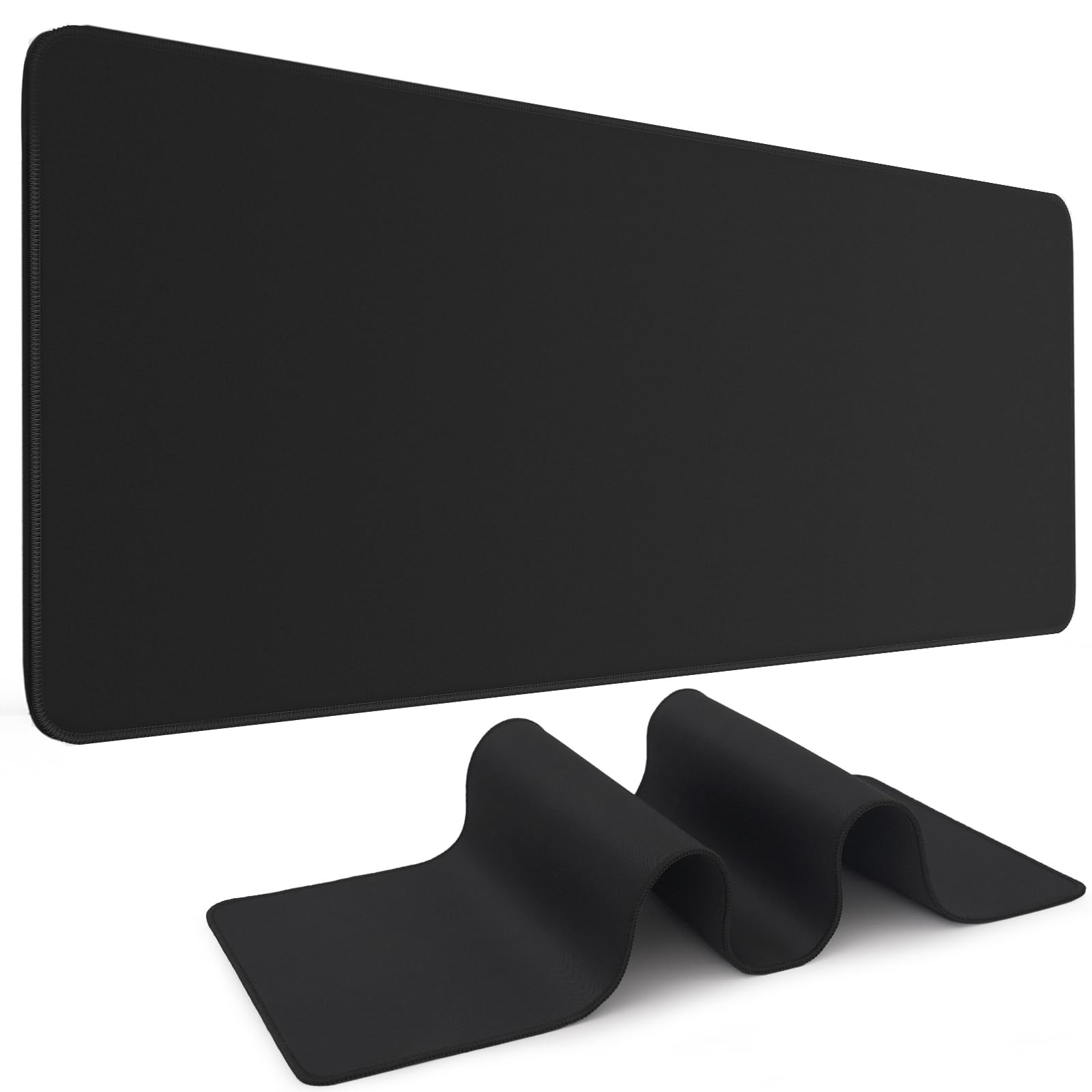 Black Mouse Pad Gaming Keyboard Pad 31.5 x 11.8 in Large Computer Mouse Pad w...