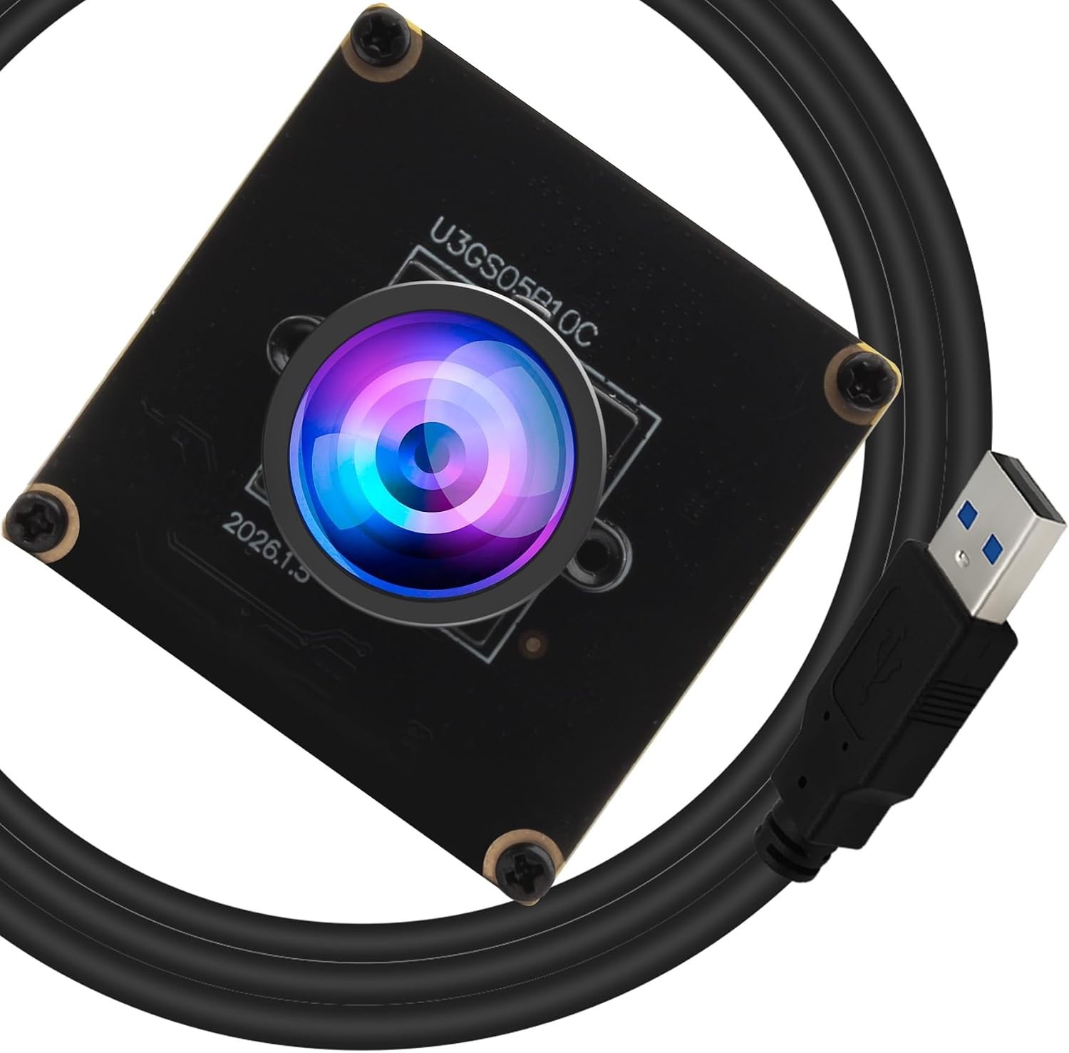 Global Shutter USB3.0 Camera Module 5mp 60fps Wide Angle 100degree Webcam Board 