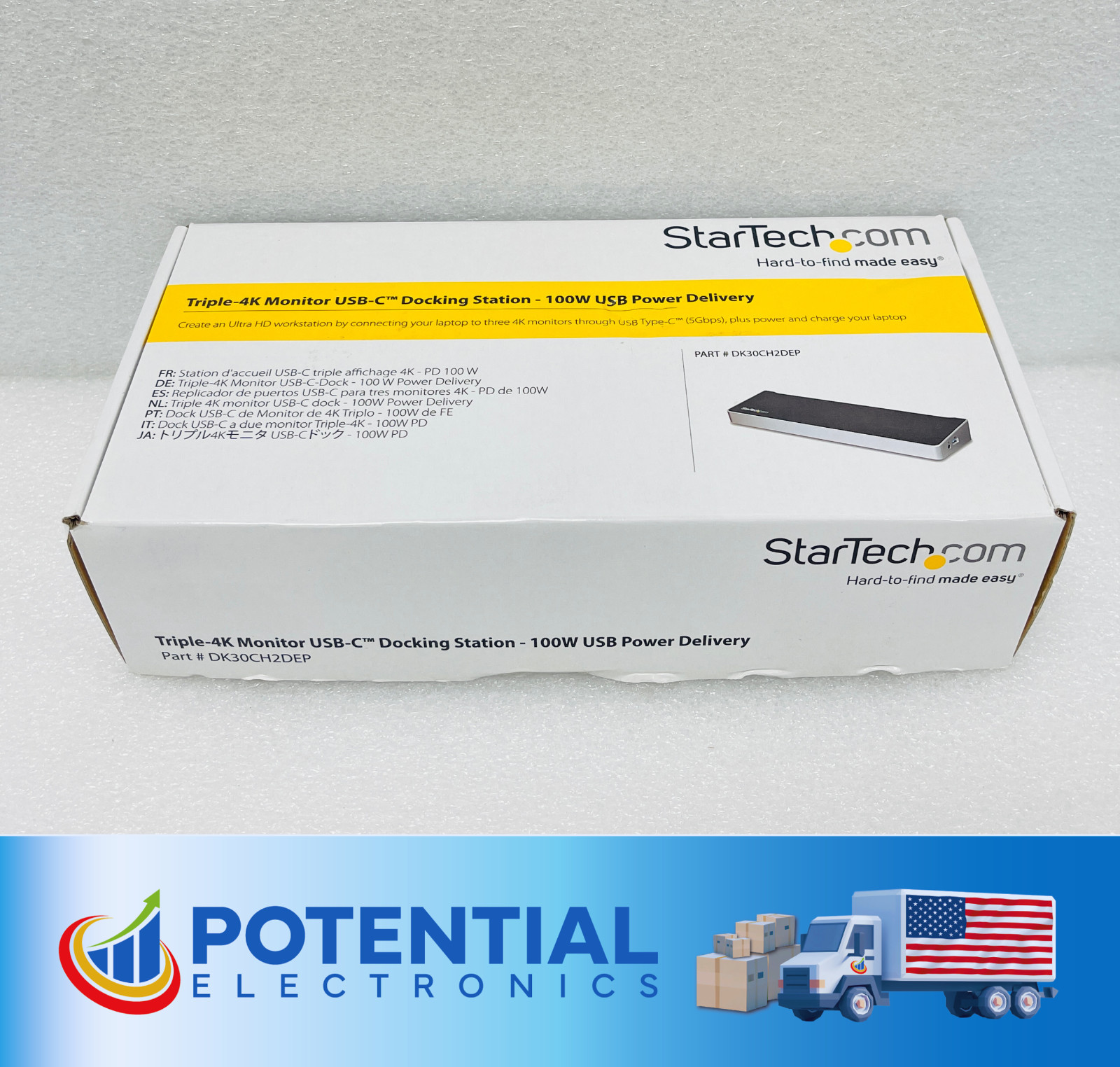 StarTech.com Triple-4K USB-C Docking Station 100W USB Power Delivery DK30CH2DEP