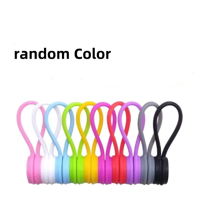 5/3/1PCS Silicone Magnetic Cable Tie Reusable Wire Organizer Clips for Bundling 