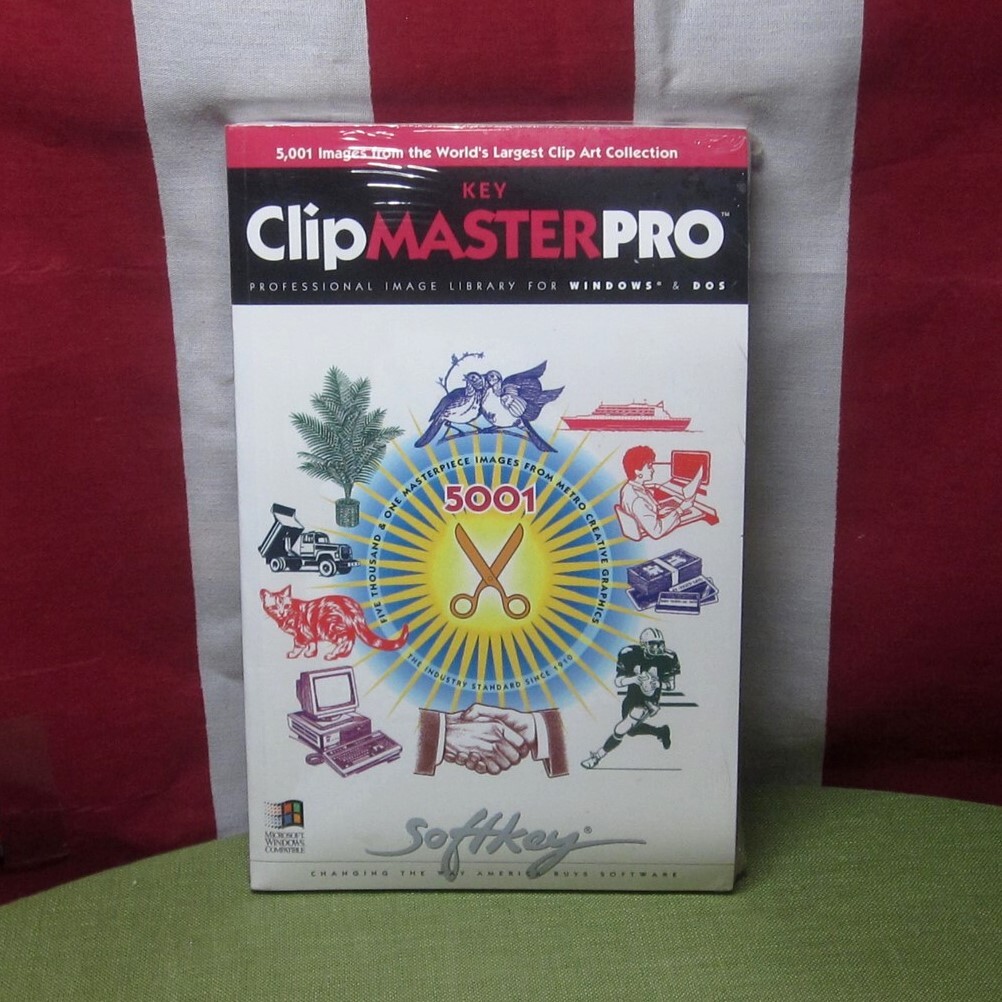 KEY CLIPMASTER PRO 1.0 software CD-Rom image library NWT graphics 1999 clipart