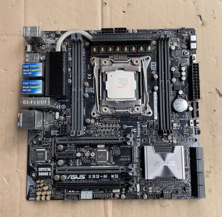For ASUS X99-M WS Motherboard LGA2011 DDR4 1×M.2 8×SATA III Micro ATX Mainboard/