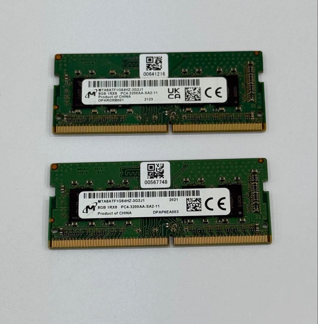 Micron DDR4 3200MHz Laptop Memory 16GB 8GBx2 Modules