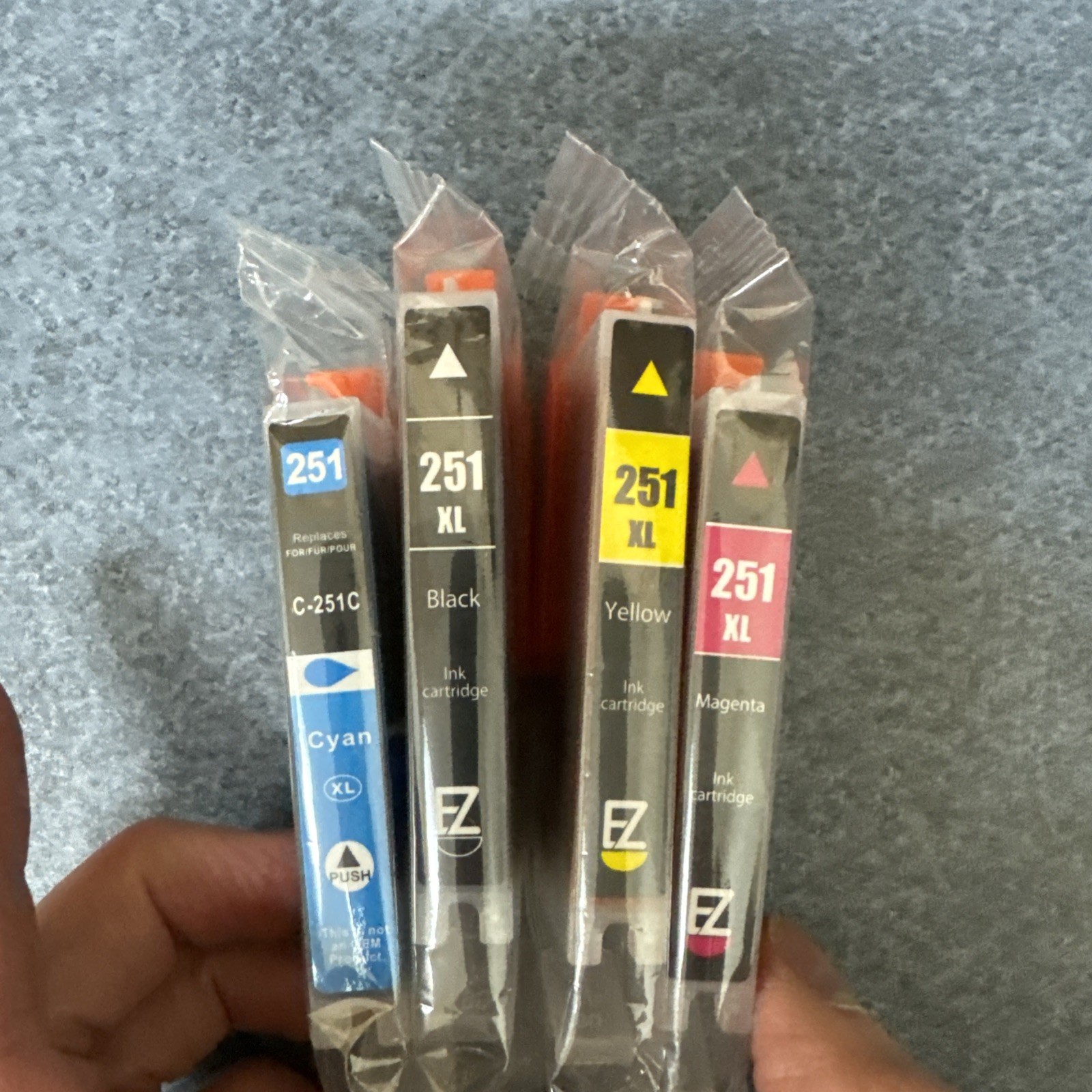 C-251 lot Printer Ink Cartridges Replacements Cyan Black Yellow Magenta 251 XL 