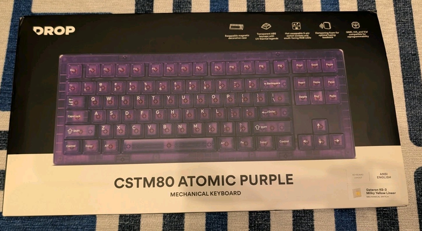 Drop CSTM80 Keyboard Atomic Purple - Open box