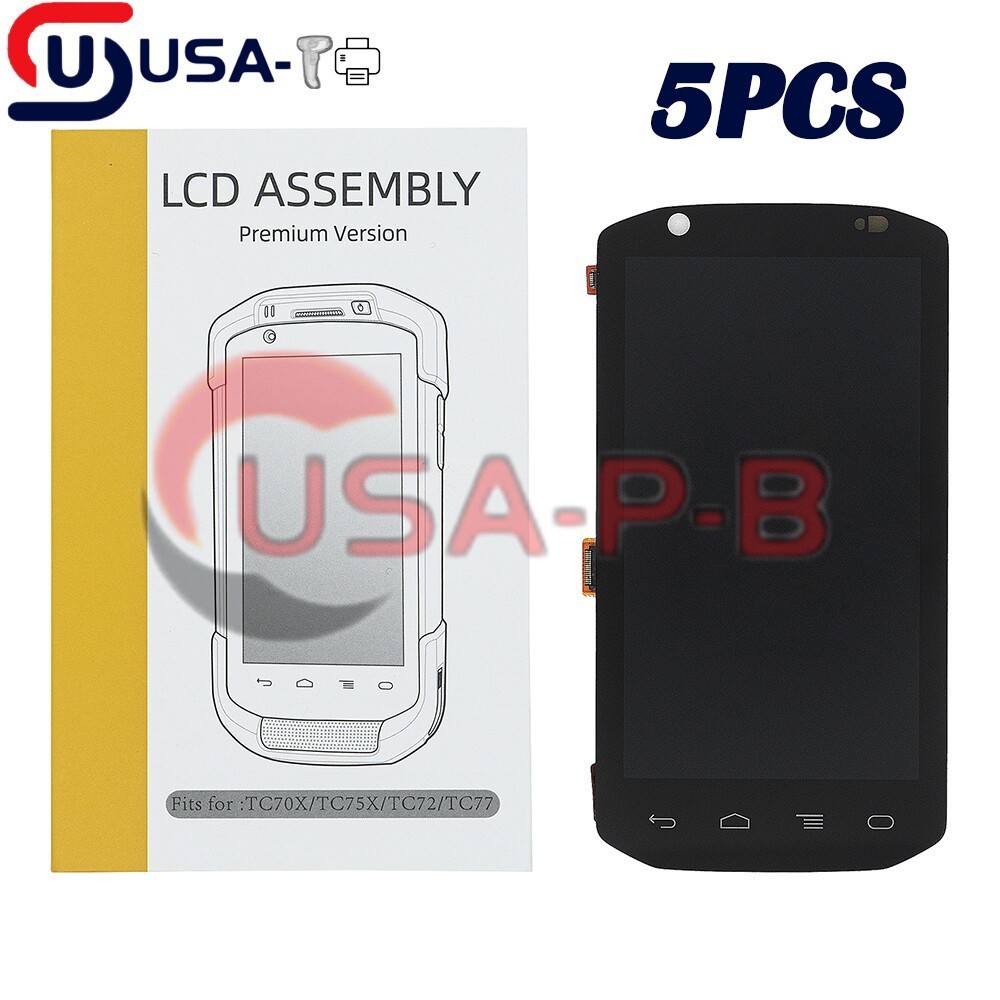 5PCS 83-173075-01 LCD Display Touch Screen Digitizer For Symbol TC70 TC75 TC700H