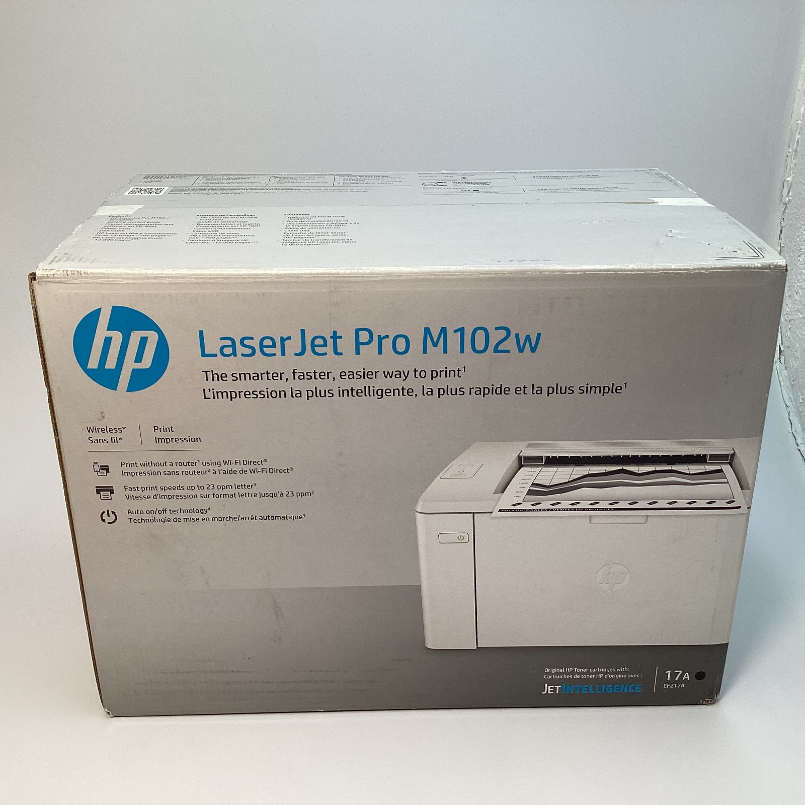 HP LaserJet Pro M102w G3Q35A Wireless Laser Printer 23ppm - New / Open Box
