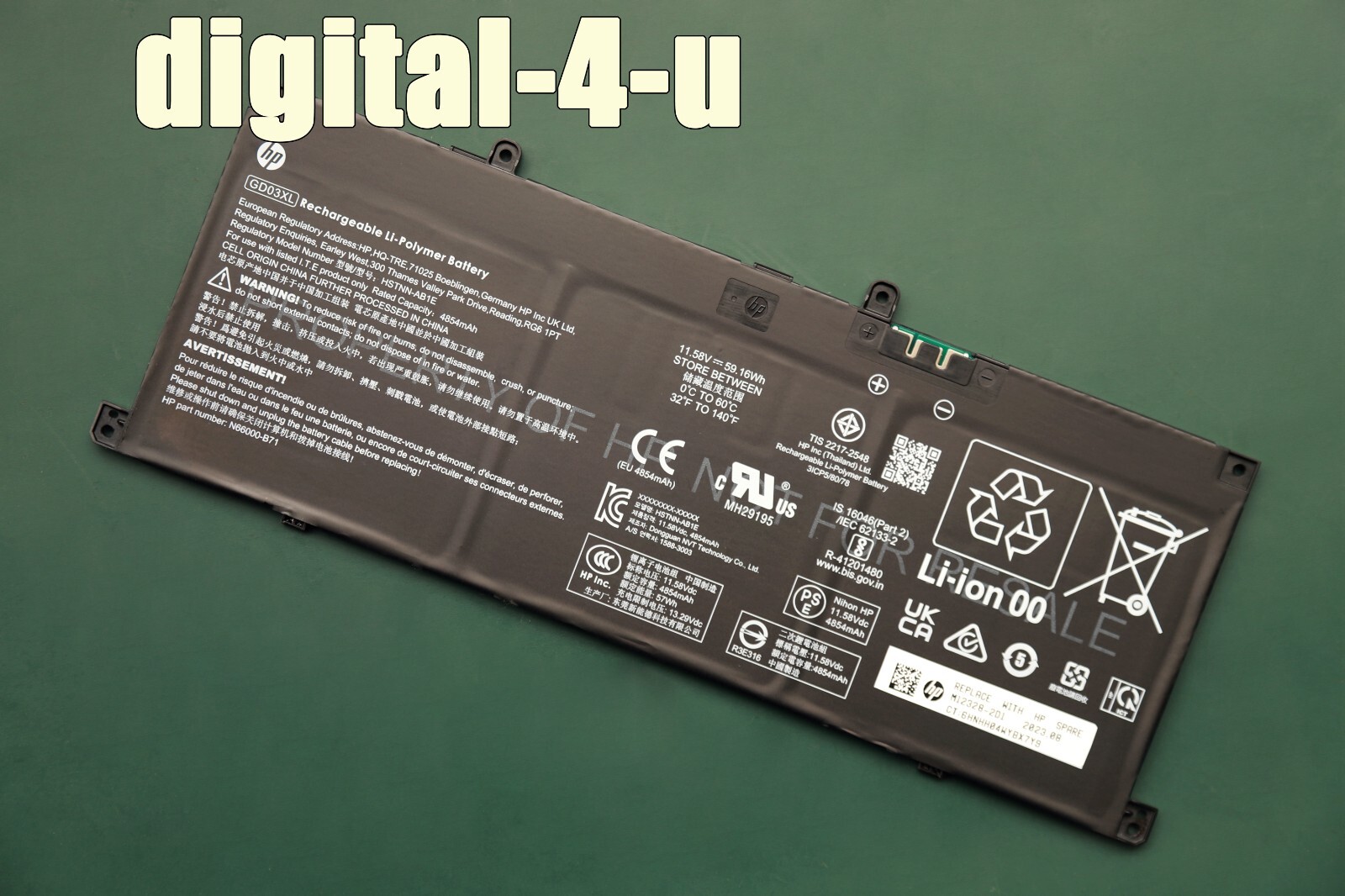New Original GD03XL Battery for HP Envy X360 2-in-1 14-FC 14-FA N66000-B71