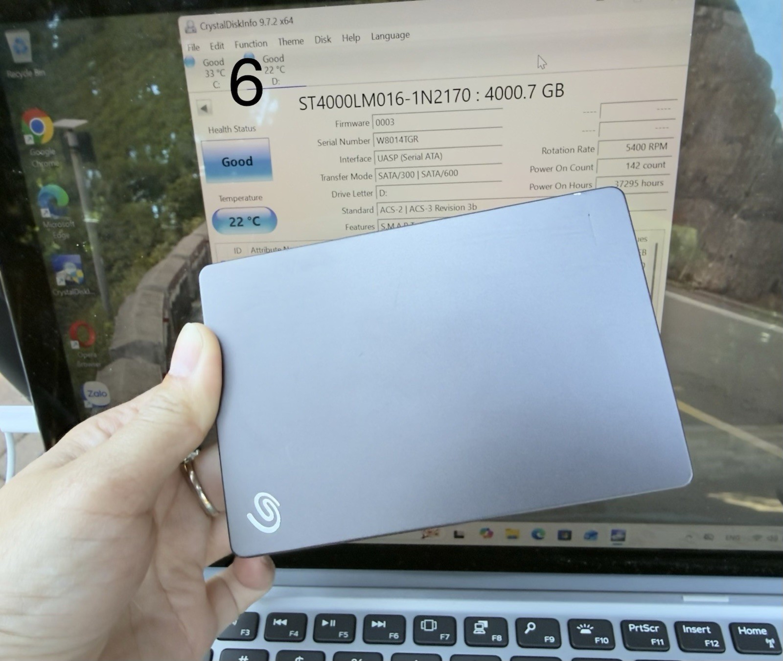 Seagate 4TB Backup Plus model SRD00F1 - ST4000LM016 1N2170 Health GOOD