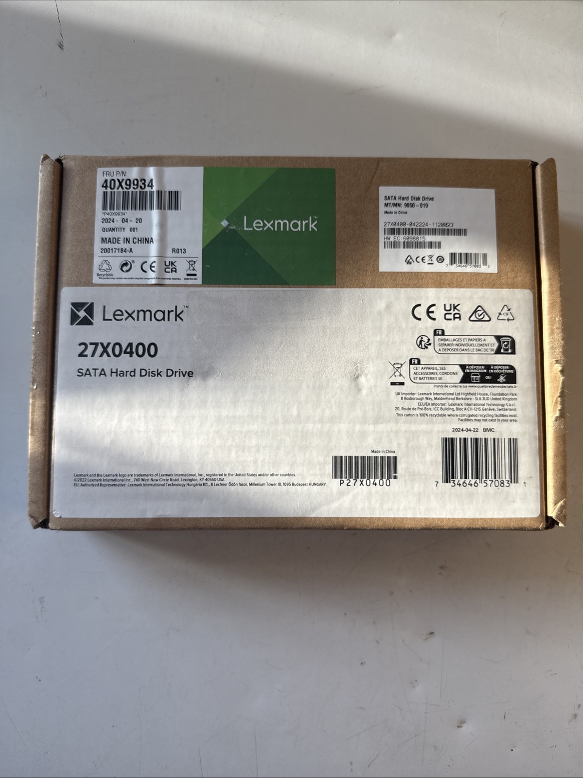 GENUINE LEXMARK  SATA 500Gb HDD 40X9934 for C4150 XC4150 And Many More