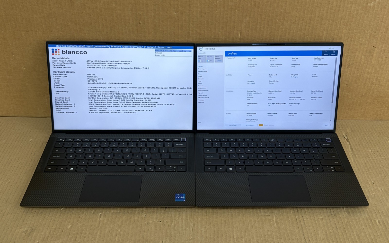 Lot of 2 Dell Precision 5470 | I7-12800H | 512GB | 32GB | NO OS/NO ADAPT READ. H