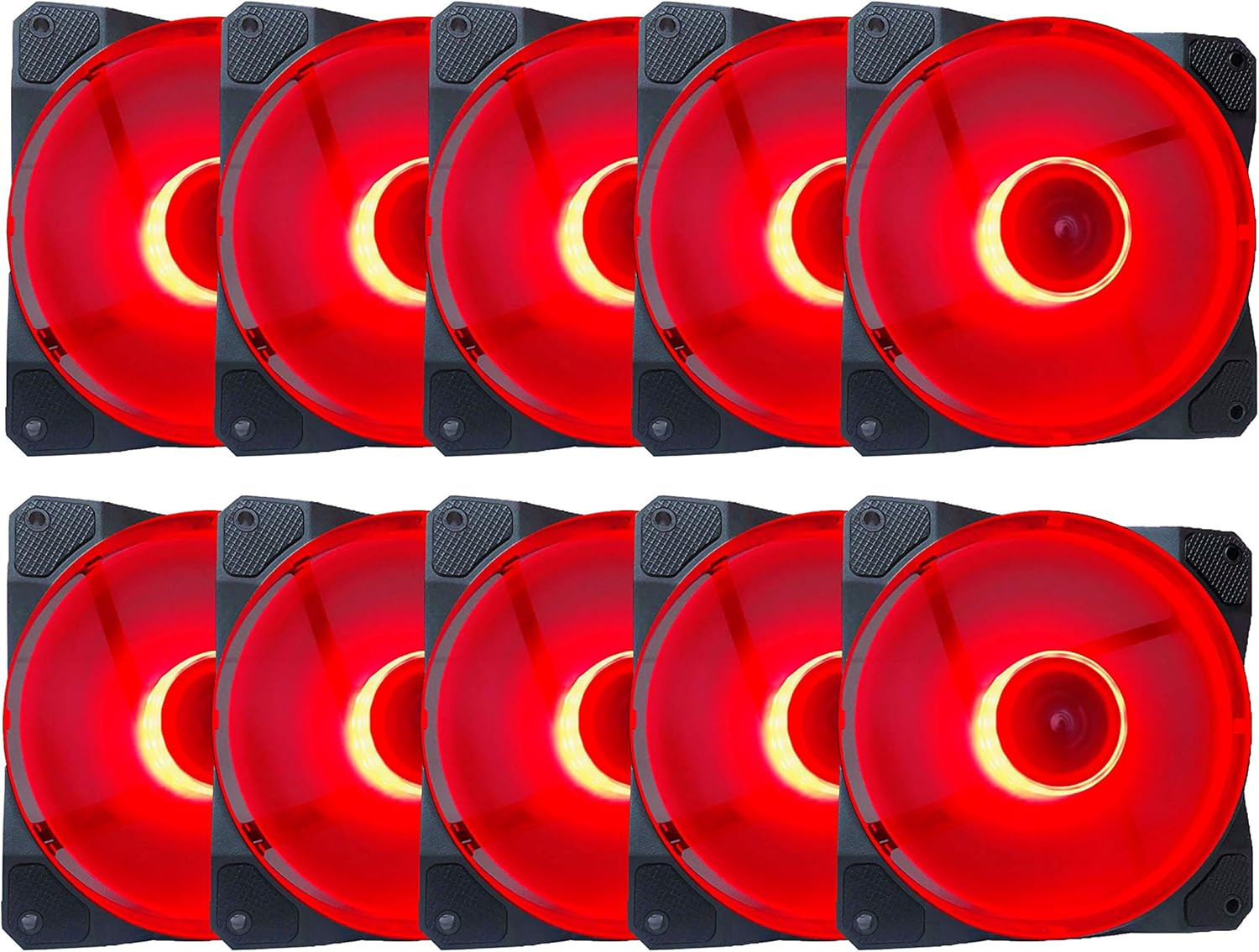 CO1012L-RD Cosmos 120Mm Red LED Ultra Silent Case Fan W/ 16 Leds & Anti-Vibratio