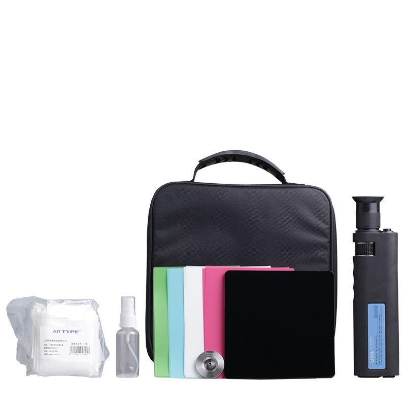Fiber Optic Cleaning Kit 400X Hand Fiber Microscope Ftth Polishing Disc Film Too