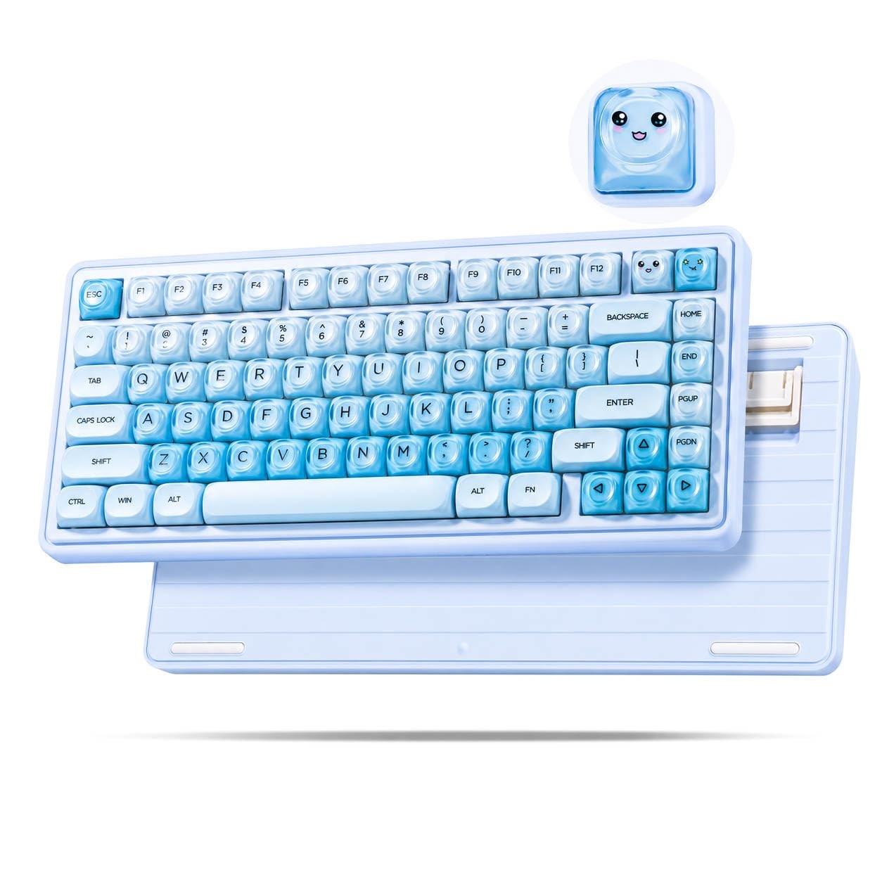 ZORNHER UR82 Wireless Foundation Mechanical Keyboard,75% Creamy Keyboard,Cute...