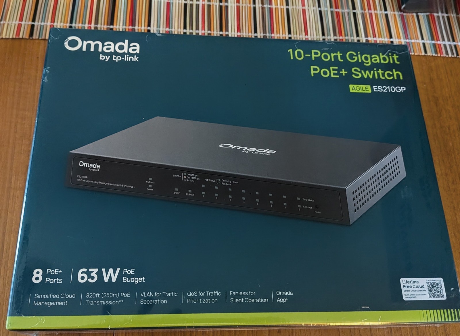 Brand New Omada by tp-link 10 Port Gigabit PoE+ Switch - Agile ES210GP