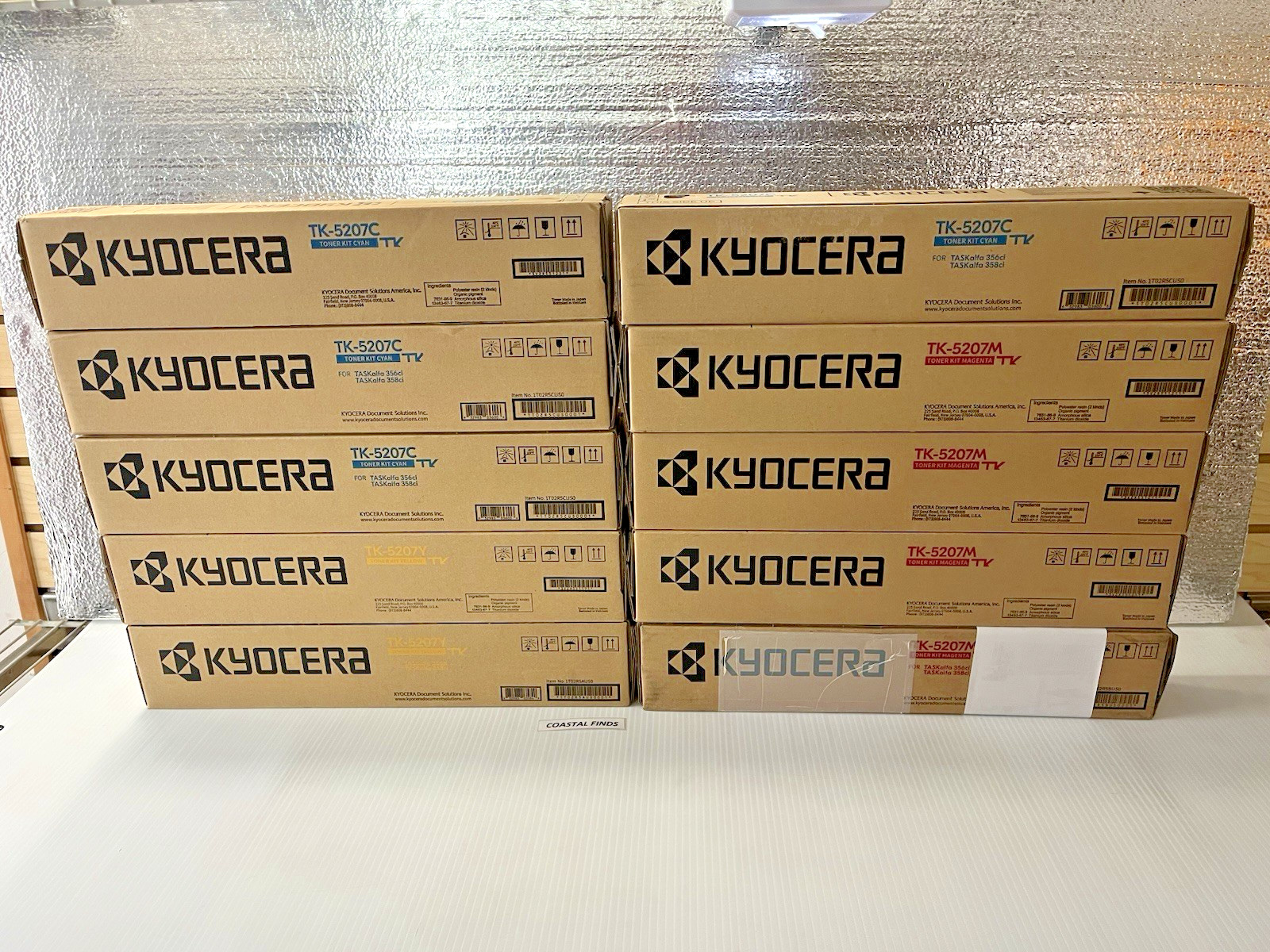 Kyocera TK-5207 Toner CMY Color Set (10) OEM NEW Sealed TK-5207C TK-5207M ""07Y