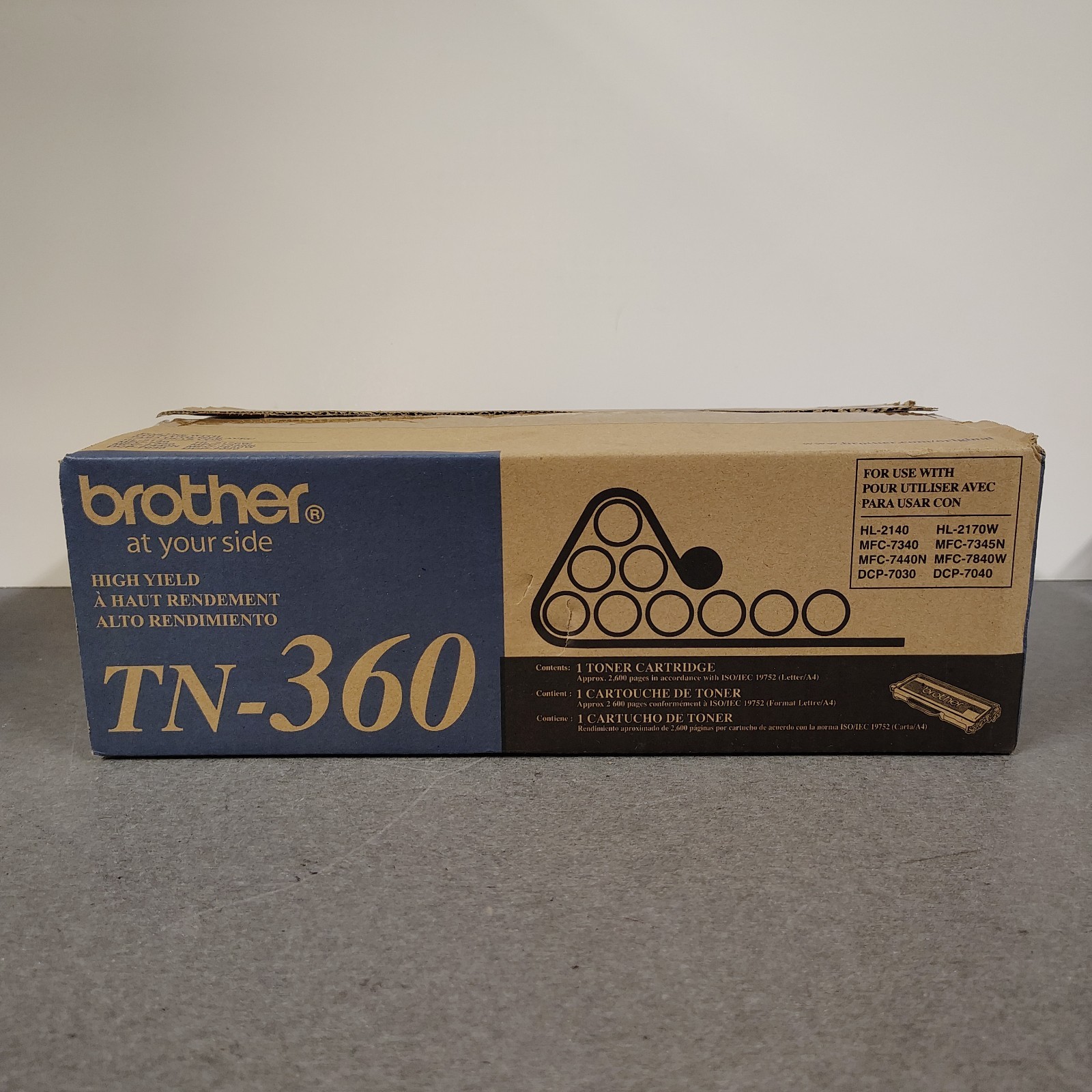 Brother TN-360 High Yield Toner Cartridge - Black - OEM Genuine Original - NEW