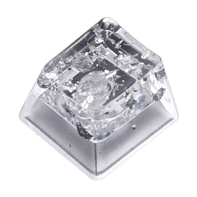 DIY Mechanical Keyboard Resin Keycap RGB Transparent Silver Foil OEM R4 Cover