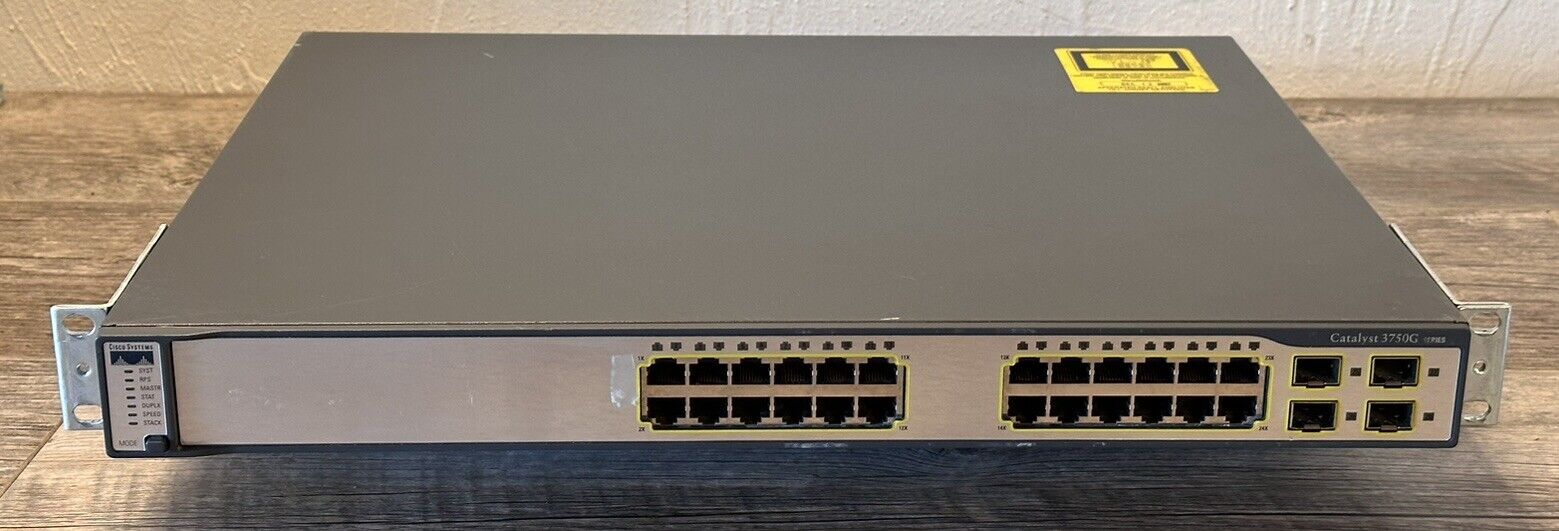 Cisco Catalyst WS-C3750G-24TS-E1U 24-Port Gigabit Managed Ethernet Switch 4xSFP