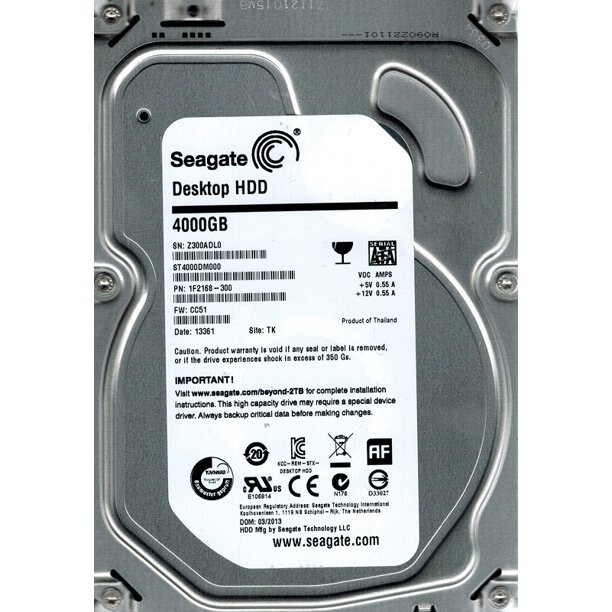 Seagate ST4000DM000 4 TB,Internal,5900 RPM,3.5 inch Hard Drive